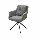 Стул Honey букле темно-серый, поворотный механизм 360 градусов | Интернет магазин мебели и декора LifeDekor