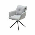 Стул Honey букле светло-серый, поворотный механизм 360 градусов | Интернет магазин мебели и декора LifeDekor