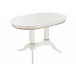 Стол деревянный Кантри 120 молочный / золотая патина | Интернет магазин мебели и декора LifeDekor