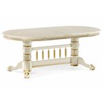 Стол деревянный Кантри крем с золотой патиной | Интернет магазин мебели и декора LifeDekor