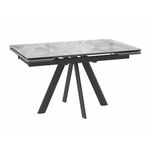 Cтол с керамическим покрытием Джейтон (JACK) -140 (91stone grey gloss st cer/черный) 140(30+30)х85 | Интернет магазин мебели и декора LifeDekor