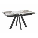 Cтол с керамическим покрытием JACK-140 (Pandora gloss st cer/черный) 140(30+30)х85 | Интернет магазин мебели и декора LifeDekor