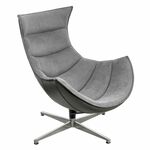 Кресло LOBSTER CHAIR серый искусственная замша, серый | Интернет магазин мебели и декора LifeDekor