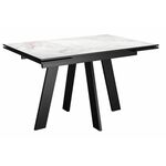 Стол DikLine SKM120 Керамика Italian Grey (глянец серый)/опоры черные | Интернет магазин мебели и декора LifeDekor