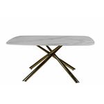 Стол обеденный Неаполь Голд TW1162-T-1,160x90x76 см, серо-золотая керамика/золото | Интернет магазин мебели и декора LifeDekor