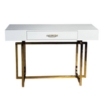 Стол-консоль Гарда-1 P-MJ-003, 120х40х76 см, белый/золото | Интернет магазин мебели и декора LifeDekor