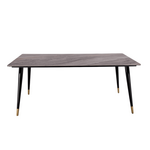 Стол обеденный Рио Гранд MC232-180BR, 180х90х76 см, коричневая керамика/черный | Интернет магазин мебели и декора LifeDekor