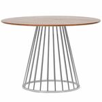 Стол Liverpool 110см орех, хромированные ножки | Интернет магазин мебели и декора LifeDekor