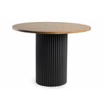 Стол деревянный Барел 100 орех кантри / черный | Интернет магазин мебели и декора LifeDekor