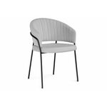 Стул на металлокаркасе Лео серый brendy monsoon 22 / капучино | Интернет магазин мебели и декора LifeDekor