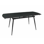 Стол керамический раскладной Astra 120-180*80*76 мрамор графит/черный | Интернет магазин мебели и декора LifeDekor