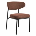 Стул Lucas 2 терракотовый шенилл с чёрными ножками | Интернет магазин мебели и декора LifeDekor