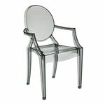 Стул Louis Ghost прозрачный серый FR 0037Y | Интернет магазин мебели и декора LifeDekor