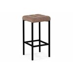 Барный стул Лофт микровелюр катания корица / черный матовый | Интернет магазин мебели и декора LifeDekor