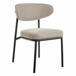 Стул Lucas 2 латте шенилл с чёрными ножками | Интернет магазин мебели и декора LifeDekor