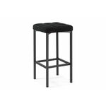 Барный стул Лофт микровелюр катания блэк / черный матовый | Интернет магазин мебели и декора LifeDekor