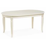 Стол деревянный Aviano овальный слоновая кость | Интернет магазин мебели и декора LifeDekor