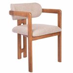 Стул Rich рогожка латте с ножками цвета орех | Интернет магазин мебели и декора LifeDekor