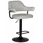 Стул барный DOBRIN CHARLY BLACK, светло-серый твид (LEO04) | Интернет магазин мебели и декора LifeDekor