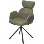 Стул VARDY 360 град.поворот. Brego-77 Зеленый, ткань/ 7525-156 Зеленый, велюр/Черный, ®DISAUR | Интернет магазин мебели и декора LifeDekor