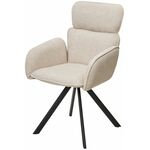 Стул LONG 360 град. поворот.NS04 Крем, букле / черный каркас, М-City | Интернет магазин мебели и декора LifeDekor