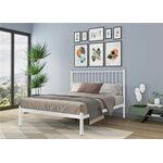 Кровать односпальная АРЗУ (120х200/металлическое основание) Белый | Интернет магазин мебели и декора LifeDekor