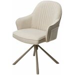 Стул RIKARD 360 град. кремовый RIELY-111 /PRESENT-120, шенилл - велюр / латте каркас, ®DISAUR | Интернет магазин мебели и декора LifeDekor