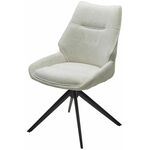 Стул OLAF 360 град. поворот. RAVEN22 Бежево-белый, ткань / Черный, ®DISAUR | Интернет магазин мебели и декора LifeDekor