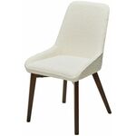 Стул CRISTIAN White A2635-1A, букле / орех, ®DISAUR | Интернет магазин мебели и декора LifeDekor