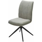 Стул YOHAN 360 град. поворот. KN01-04 Светло-серый, ткань / Черный, ®DISAUR | Интернет магазин мебели и декора LifeDekor