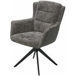 Стул GARLAND 360 град. поворот. HAGA-16 Серый, ткань/ GINO-457 Серый, ткань/ Черный, ®DISAUR | Интернет магазин мебели и декора LifeDekor