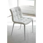 Стул KUGA 40.38 (G093 хром/ TR505 белый, экокожа) | Интернет магазин мебели и декора LifeDekor