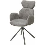 Стул VARDY 360 град.поворот. Темно-серый  букле XD841-16 / Серый, ®DISAUR | Интернет магазин мебели и декора LifeDekor