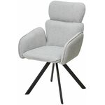 Стул LONG 360 град. поворот. NS10 Серый, букле / черный каркас, М-City | Интернет магазин мебели и декора LifeDekor