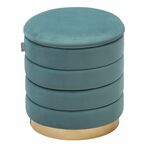 Пуф для гостиной ФРЕД бирюзовый BM-88, велюр / золотой каркас М-City | Интернет магазин мебели и декора LifeDekor