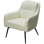 Кресло ARGOS 3018-01 белый, шенилл / черный каркас, ®DISAUR | Интернет магазин мебели и декора LifeDekor