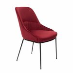 Кресло Etna винное, основание черный металл | Интернет магазин мебели и декора LifeDekor