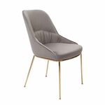 Кресло Etna серое, основание золото | Интернет магазин мебели и декора LifeDekor