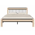 Кровать АГАТА 160, черный/натуральный | Интернет магазин мебели и декора LifeDekor