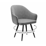 Стул DikLine 439 поворотный, TW09 светло-серый, ножки черные | Интернет магазин мебели и декора LifeDekor