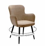 Стул DikLine 503 поворотный TW05 капучино, ножки черные | Интернет магазин мебели и декора LifeDekor