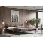 Кровать двуспальная ШАРМ (140х200/металлическое основание) Коричневый бархат | Интернет магазин мебели и декора LifeDekor