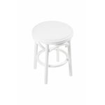 Табурет Венский мягкий (белая эмаль, экокожа белая) | Интернет магазин мебели и декора LifeDekor