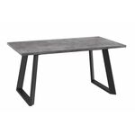 Стол раздвижной Loft Lux-160 (205)х90 Дымчатая керамика/Чёрный | Интернет магазин мебели и декора LifeDekor