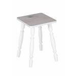 Табурет (Бискайская сосна 2058/ноги Белые точеные) | Интернет магазин мебели и декора LifeDekor