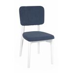 Стул "Орион" (Белая эмаль / ткань Classic Blue) | Интернет магазин мебели и декора LifeDekor