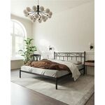Кровать "Франческа" без изножья (180х200/ноги металл/цвет Черный) | Интернет магазин мебели и декора LifeDekor