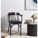 Стул Михаэль венский мягкий (венге, экокожа ЧЕРНАЯ) | Интернет магазин мебели и декора LifeDekor