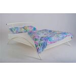 Кровать двуспальная САКУРА (160х200/металлическое основание) Бежевый | Интернет магазин мебели и декора LifeDekor