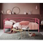 Кушетка Оптима Люкс (90х200/металлическое основание) Розовый | Интернет магазин мебели и декора LifeDekor